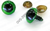 Глаза винтовые круглые выпуклые №15-24 мм (зеленые) | ОВС Швейная фурнитура