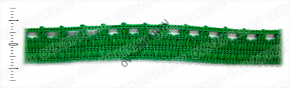 Тесьма шторная петелька (зеленая) | ОВС Швейная фурнитура
