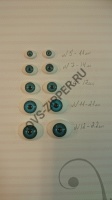 Глазки клеевые №12-22мм бирюзовые | ОВС Швейная фурнитура