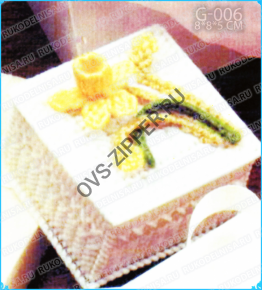 Набор для рукоделия из пластиковой канвы G006 `Шкатулка для мелочей с желтым цветком` | ОВС Швейная фурнитура
