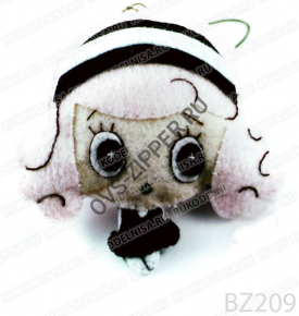 Мягкая игрушка bz209 Подвеска `Девочка в черной шляпке` | ОВС Швейная фурнитура