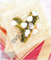 Набор для рукоделия из пластиковой канвы G003 `Шкатулка для мелочей с белыми цветами` | ОВС Швейная фурнитура