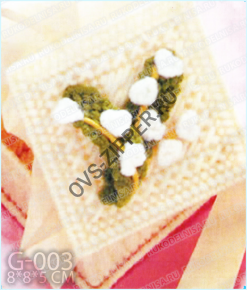 Набор для рукоделия из пластиковой канвы G003 `Шкатулка для мелочей с белыми цветами` | ОВС Швейная фурнитура