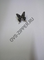 Брошь бабочка (сер+зелен) | ОВС Швейная фурнитура