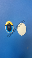 Глаза Без винта овальные с ресницами #6 (20 мм) | ОВС Швейная фурнитура