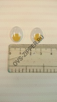 Глаза клеевые овал.б/рес.с цветным зрачком 12х15(желтые) | ОВС Швейная фурнитура