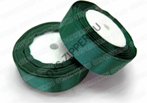 Атласная лента 25 мм 23 м (темно-зеленая) | ОВС Швейная фурнитура