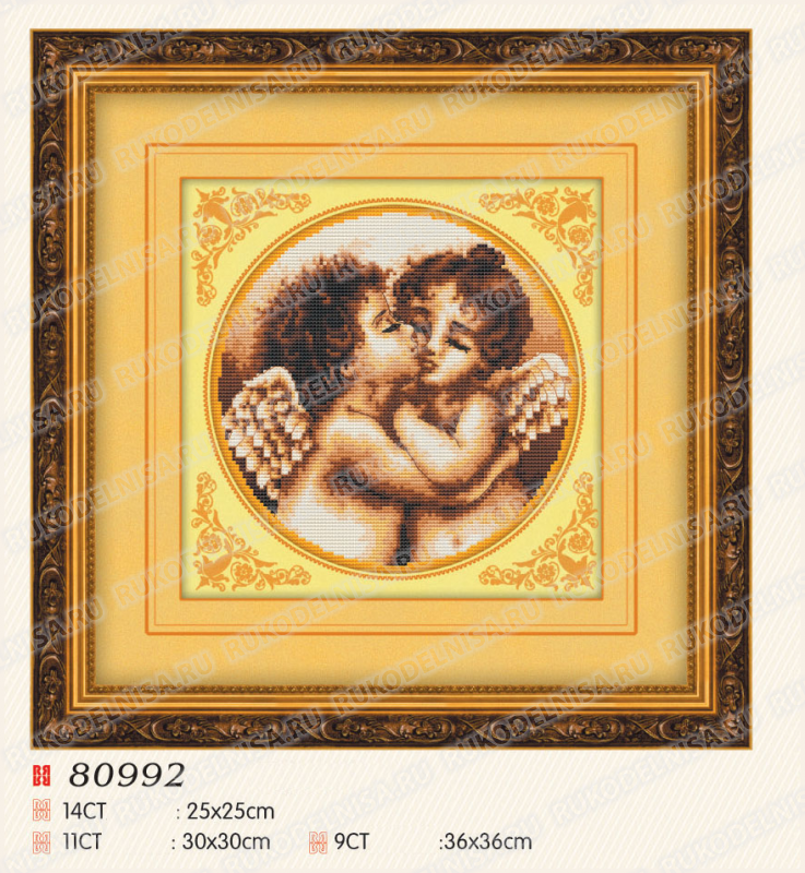 Вышивка 80992 `Поцелуй ангела` | ОВС Швейная фурнитура