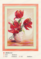 Вышивка 80910 `Красные тюльпаны` | ОВС Швейная фурнитура