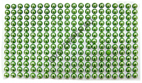 Полубусины на листах  9х15 (зеленые)