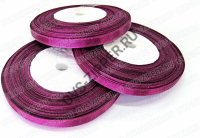 Атласная лента 6 мм (темно-фиолетовая) | ОВС Швейная фурнитура