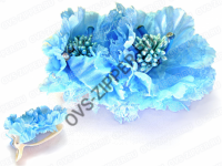 Зажим-прихват `цветок двойной` (голубой) | ОВС Швейная фурнитура