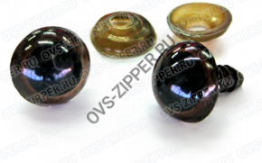 Глаза винтовые круглые выпуклые №15-24 мм (карие) | ОВС Швейная фурнитура