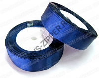Атласная лента 25 мм 23 м (темно-синяя) | ОВС Швейная фурнитура