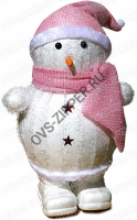 Снеговик большой (розовый) | ОВС Швейная фурнитура
