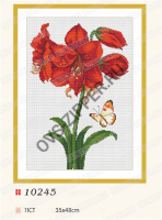 Вышивка 10245 `Цветы с бабочкой` | ОВС Швейная фурнитура