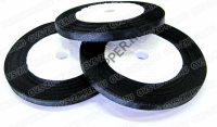 Атласная лента 6 мм (черная) | ОВС Швейная фурнитура