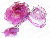 Зажим-прихват `роза-органза` (фиолетовый) | ОВС Швейная фурнитура