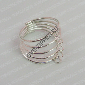 Заготовка для кольца `пружинка` (серебро) | ОВС Швейная фурнитура