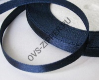 Атласная лента  6 мм 23 м (темно-синяя) | ОВС Швейная фурнитура