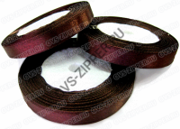 Атласная лента 12 мм 23  (коричневая) | ОВС Швейная фурнитура