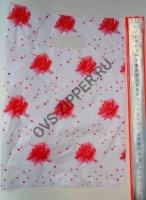 Пакет упаковочный(подарочный) большой(бело-красный) | ОВС Швейная фурнитура