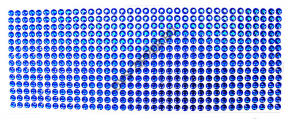 Стразы на листах 10х27 (синие) | ОВС Швейная фурнитура