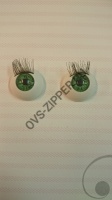 Глазки ТR-22 (зеленые с ресницами) | ОВС Швейная фурнитура