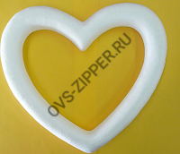 Пенопластовое сердце с отверстием №30 | ОВС Швейная фурнитура