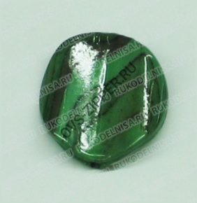 Бусина BB0165-58 Зеленый-меланж | ОВС Швейная фурнитура