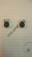 Глазки ТК-22 (коричневые с ресницами) | ОВС Швейная фурнитура