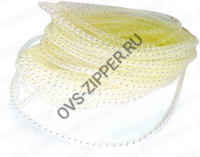 Шнур-сетка органза 8мм (лимонная с серебром) | ОВС Швейная фурнитура