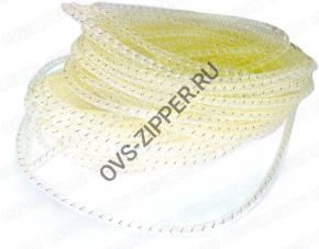 Шнур-сетка органза 8мм (лимонная с серебром) | ОВС Швейная фурнитура