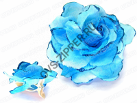 Зажим-прихват `роза` (голубая)