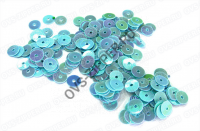 Пайетки-пришивные плоские 6 мм (голубые) | ОВС Швейная фурнитура